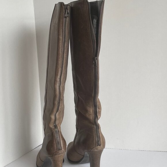 Enzo Angiolini Karissa Tall Leather High Heel Boots Light Brown Women’s 8.5 - Picture 8 of 9